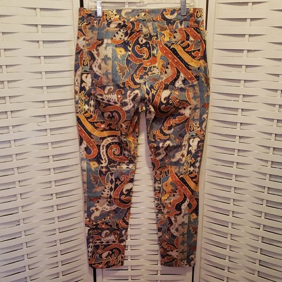 Peruvian Connection Sumatra Colorful Paisley Print Pants Size 10 - Picture 4 of 7